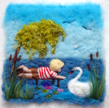 ♥WOLLBILD SEE SCHWAN MEER