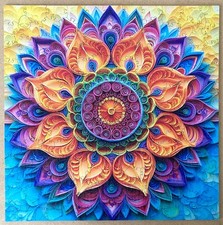 Zwei Holz Puzzle, ein Mandala und eine Gebirgslandschaft komplett