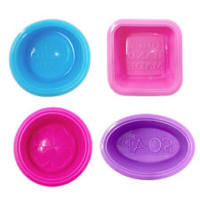 20x Silikon Seifenformen DIY Gießform 100% Handmade Soap Seife Quadrat Rund Oval
