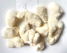 1) Orig. alt Baumwoll Füllwatte aus alter Feuerzeug Fabrik f. Benzinfeuerzeuge