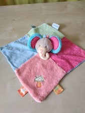 Nattou Schnuffeltuch Schmusetuch Kuscheltuch Oasis Elefant Bunt Palme Label Grün