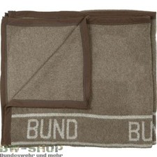 BUNDESWEHR WOLLDECKE BRAUN 220x130 BW DECKE SCHLAFDECKE WOLLE ARMEE JAGD OUTDOOR