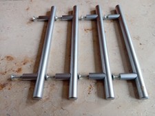 4 Stück Ikea Griffe Lansa Edelstahl 19 cm gebraucht Schrank Schublade