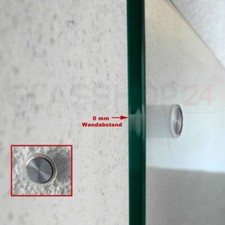 Edelstahl Befestigung Set Glas Küchenrückwand Fliesenspiegel Glasplatte 0-30mm
