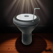 VD Vatan kleine Darbuka Trommel Percussion Aluguß Schwarz Matt, 30 cm.