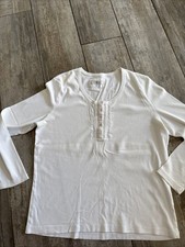 Public Langarmshirt Weiß Größe 44 Damen Neu Bluse Basic 