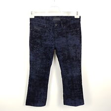 Diesel Black Gold Hose Type-170A Damen W27 Blau Schwarz Bootcut Crop Samt Jeans