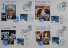 BRD GERMANY 1992 1527 Postkarten 100 Geb. H. Oberth Satellit Raumfahrt SC