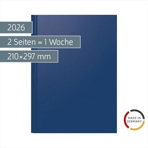 Buchkalender blau - a4,