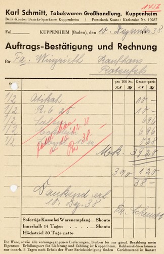 Rechnung schmitt kuppenheim - schmitt,