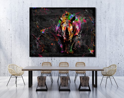 Acrylglas wandbild nashorn - acrylglas,