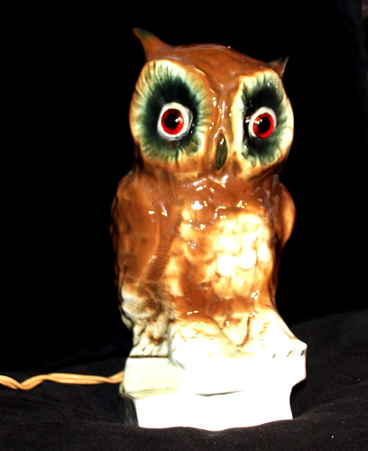 Vintage tierfigur keramik eule - tierfigur,