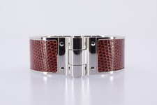 Hermès / Armband - Echsen Klapparmband extra breit - PM - Full Set!