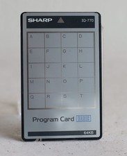 Sharp IQ-770 Program Card