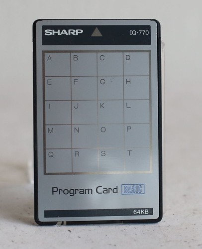 Sharp 770 program - program, card