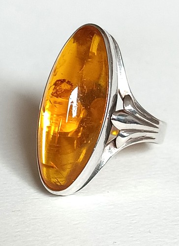 Ring bernstein silber - bernstein,