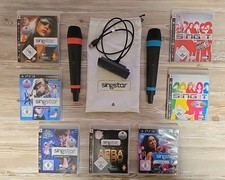 Singstar Wireless Mikrofone PS3 Playstation3 + 7 Spiele Karaoke Silvester Party