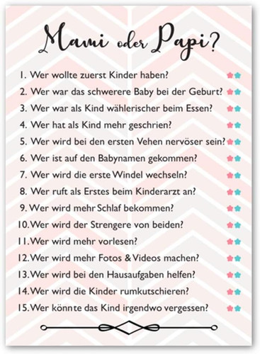 Babyparty spiele mami oder - mami,