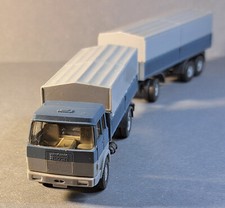 Wiking Hanomag Henschel Stahlpritschen Lastzug Hängerzug 1972-73 TOP