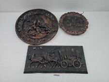 3x Eisengussbilder Postkutsche