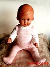 alte seltene Storch Puppe  Celluloidpuppe "Storch m. Baby" • 50er J.  o. früher