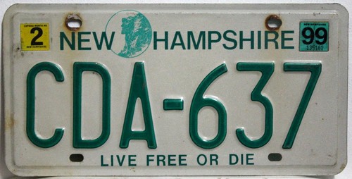 New hampshire nummernschild - new,