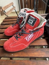 OMP Rennschuhe – FIA 8856-2000 – Größe 37 – sehr guter Zustand + OMP Tasche