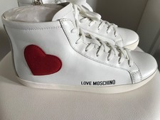 Moschino-Sneaker mit Herz in Grösse 40, Weiss, Neu ohne Etikett und ohne Karton