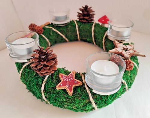Adventskranz mooskranz natur