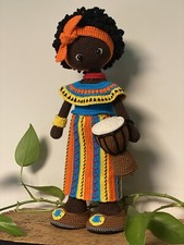 Afrikanische puppe gehäkelt - puppe,