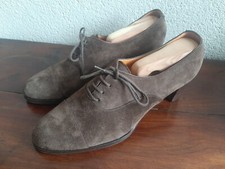 neuwert. Carmina Oxford, UK 6,5 braunes Veloursleder, High Heel Absatz ca. 5 cm