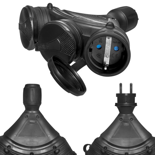Wege kupplung schukostecker - 3-wege,