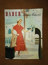70 Jahre alter Katalog BADER Sommermoden 1955 Original