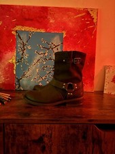 Felmini Cowboy-/Bikerstiefelette - graffiti Größe 39