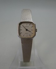 Dugena 585 Weissgold 14 Karat Gold Damen Armbanduhr Weiß Gold