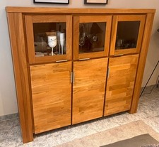 NUR ABHOLUNG - Livin Lucca Highboard / Kommode, Wildeiche, natur, geölt, massiv