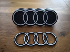 AUDI A3 (8Y) ORIGINALE WEISS FRONT EMBLEM LOGO (RINGE) 8Y0853604