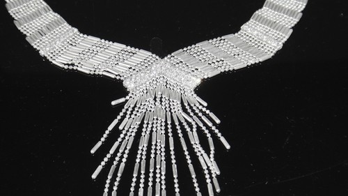 Halskette silber strass - ,