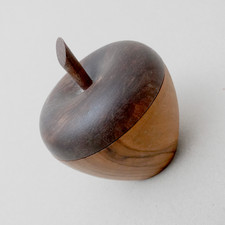 fel Dose Holzdose Deckeldose 70er Jahre Olivenbaum Holz