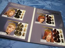 Schwarzkopf Werbung , Coloration Locken Farbkarte , Haarfarbe Vision Color  Eff.