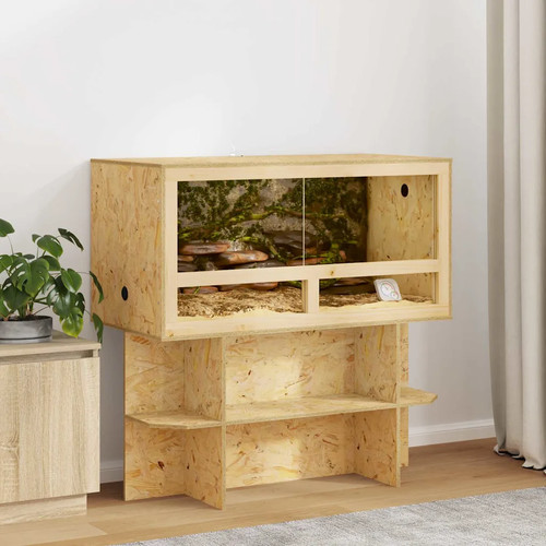 Terrarienbasis mit regal braun - terrarienbasis,