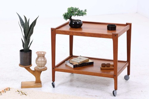 Vintage teak servierwagen - servierwagen, |