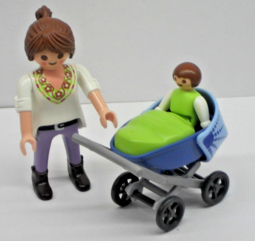 Mama mit baby kinderwagen - mama,