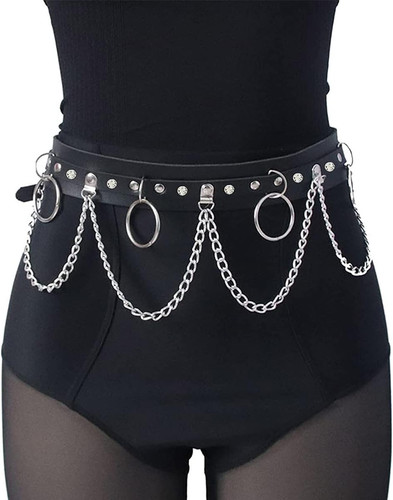 Punk leder taillenkette - punk,