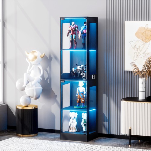 Vierstöckige glasvitrine mit - glasvitrine,