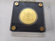 Tschad Buffalo Bison Goldmünze 999 zu 1/200 oz im Acrylglasrahmen (59542)