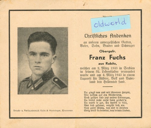 Wk2 sterbebild deathcard - sterbebild,