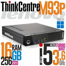 Lenovo ThinkCentre M93p Core i5-4570T / 16 Gb / 256 SSD  Mini PC Windows 11 Pro