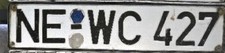 DIN-Kennzeichen NE-WC 427 Neuss *Sammlungsauflösung*