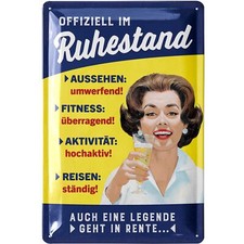 Retro Blechschild RUHESTAND